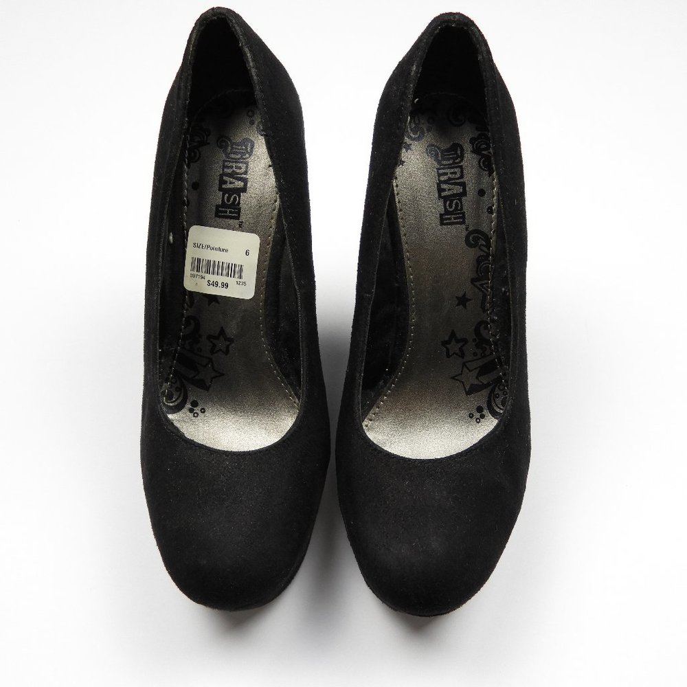 Black Suede Wedge Heels